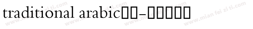 traditional arabic字体字体转换